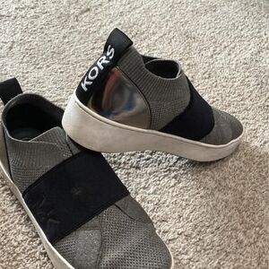 Women's MICHAEL Micheal Kors silver and black shoes